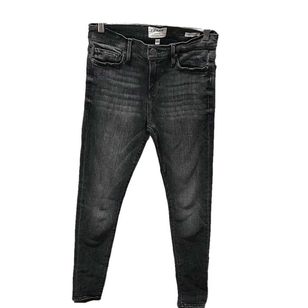 FRAME Denim Black Jagger True Skinny Jeans Sleek Fit size 29 GUC